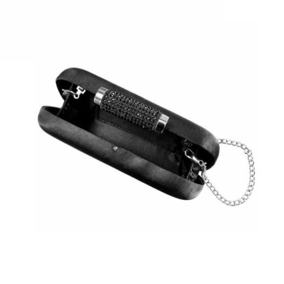 Nina Women's Minaudiere Crystal Clasp Lift Lock Closure Clutch - Pearl Rose - Picture 2 of 4